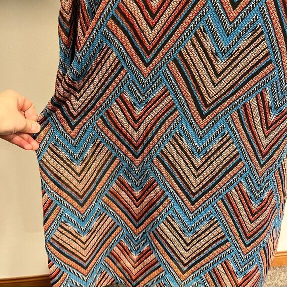 Fire Los Angeles geometric print long sleeve dress size XL - Picture 5 of 13